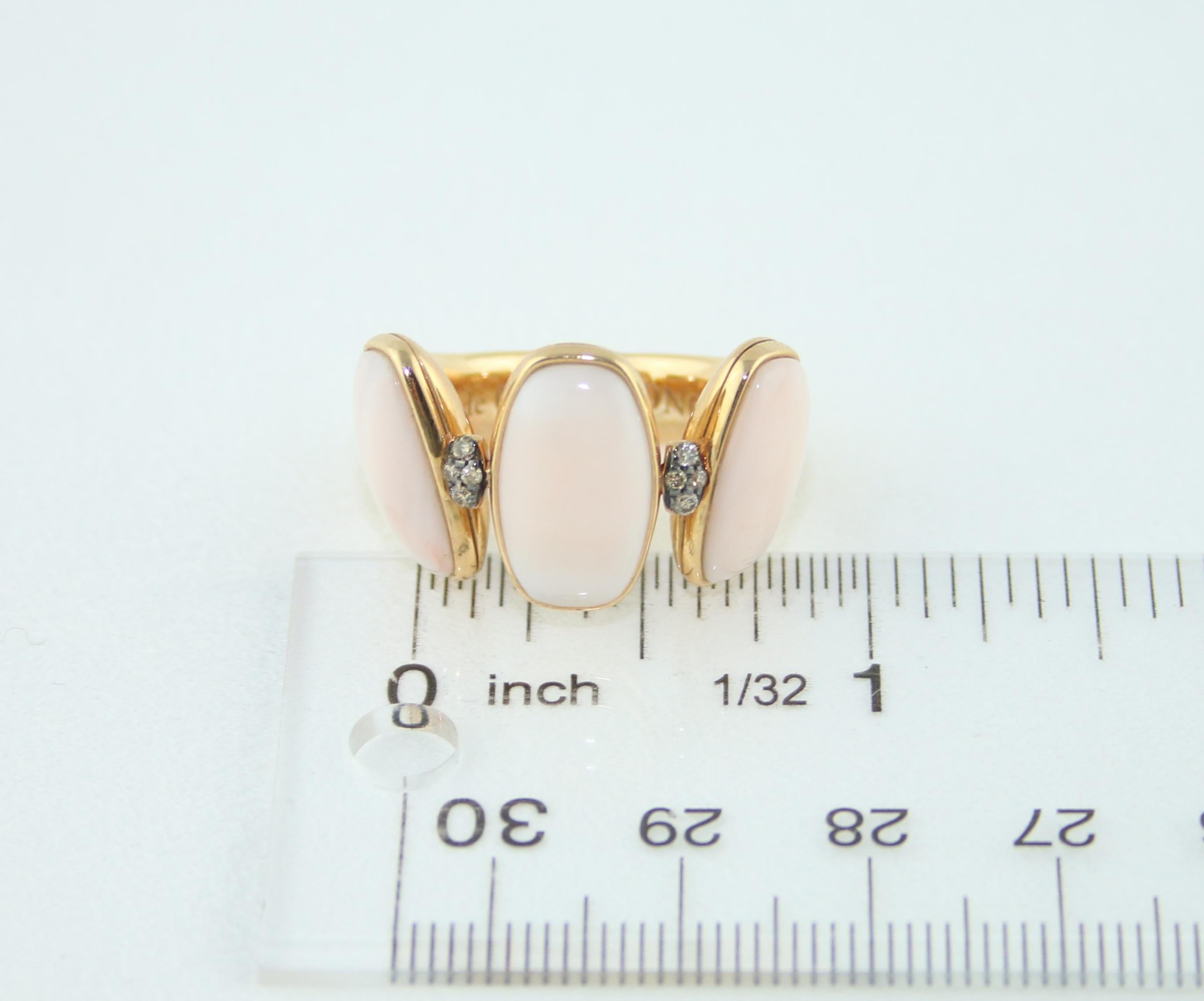 Goldring mit Koralle und Diamant von de Grisogono 5