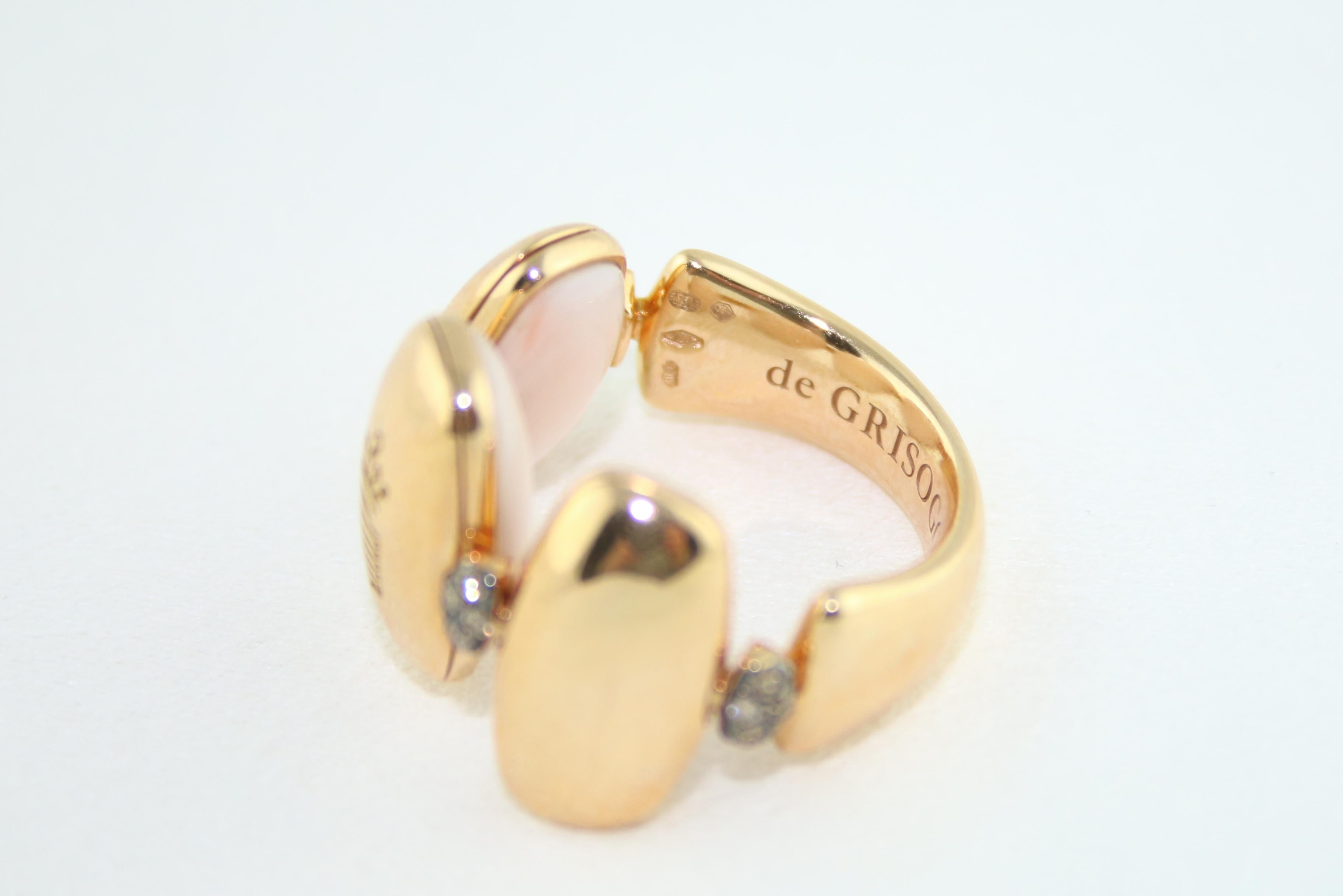 Goldring mit Koralle und Diamant von de Grisogono Damen