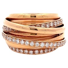 De Grisogono Diamond 18 Karat Rose Gold Allegra Ring
