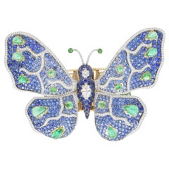 De Grisogono Diamond and Gemstone Butterfly Bangle