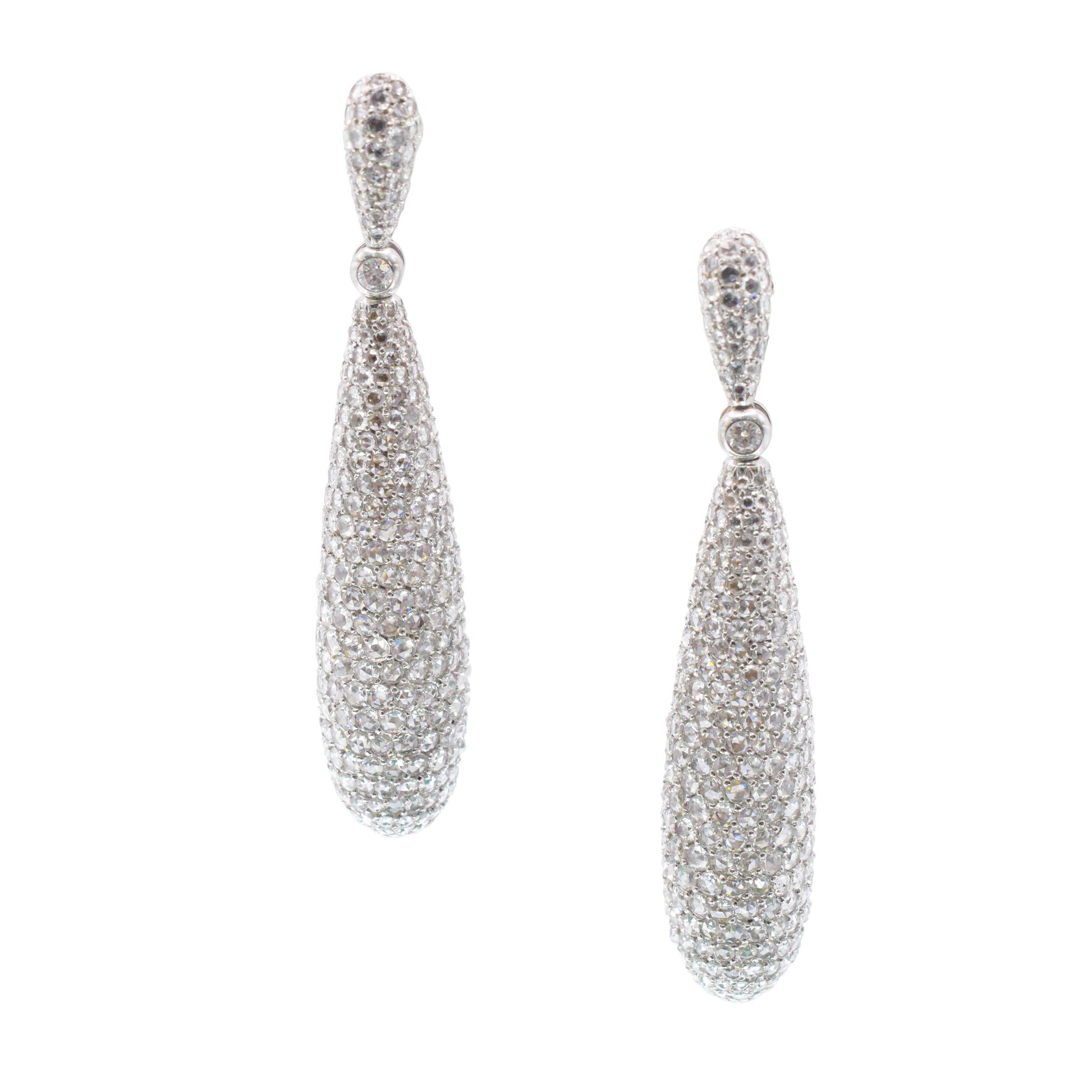 Rose Cut De Grisogono Diamond 'Gocce' Earrings For Sale