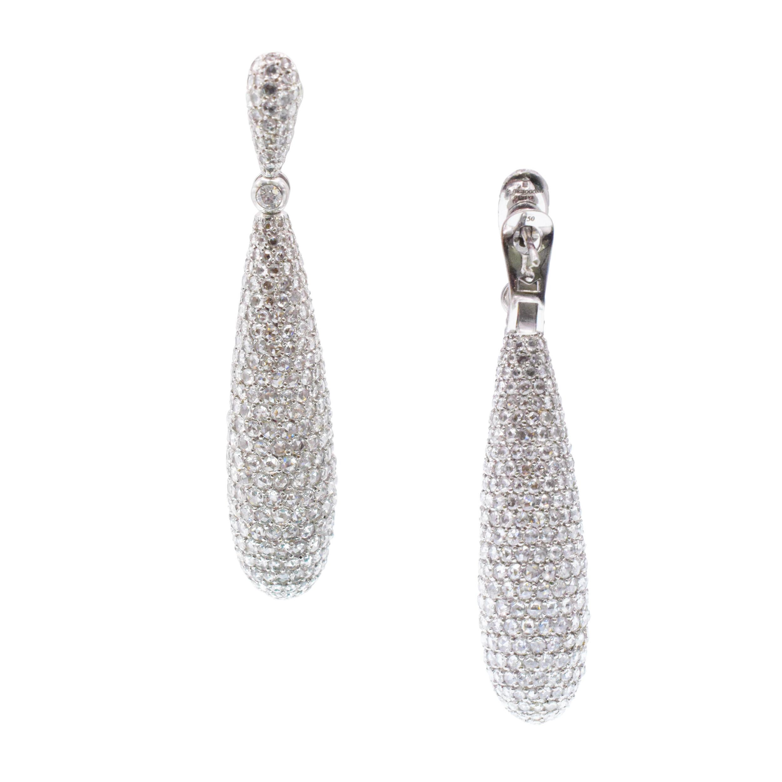 De Grisogono Diamond 'Gocce' Earrings For Sale 2