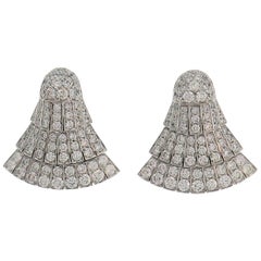 Vintage De Grisogono Diamond White Gold Earrings