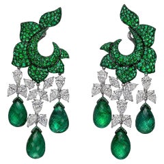 De Grisogono Smaragd-Diamant-Chandelier-Ohrringe