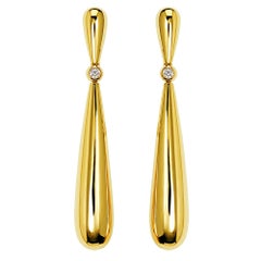 De Grisogono Gocce Pendants d'oreilles en or jaune et diamants
