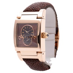 De Grisogono Instrumentino 29X48mm Dual Time 18K Gold Automatik Ref: TinoN06/AAT