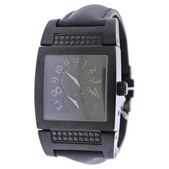 De Grisogono Instrumentino Uno Black Diamond Steel Watch 0892S/N