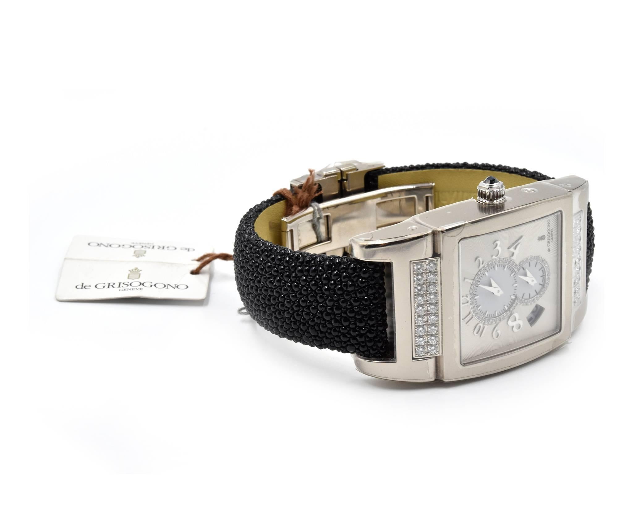 De Grisogono White Gold Diamond Instrumento No. Uno automatic Wristwatch In Excellent Condition In Scottsdale, AZ