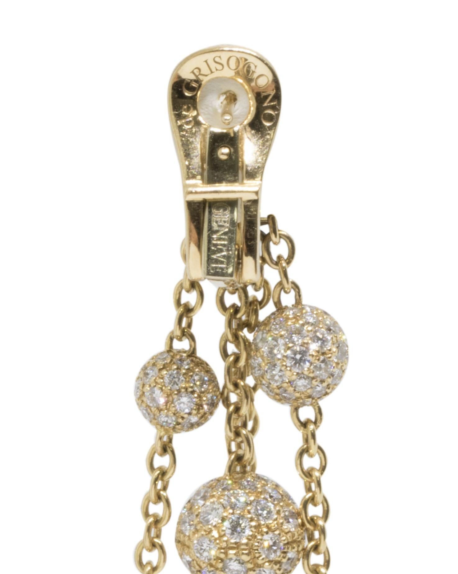 de GRISOGONO Jewelry Boule Collection Earrings w/ Pink Gold In New Condition For Sale In New York, NY