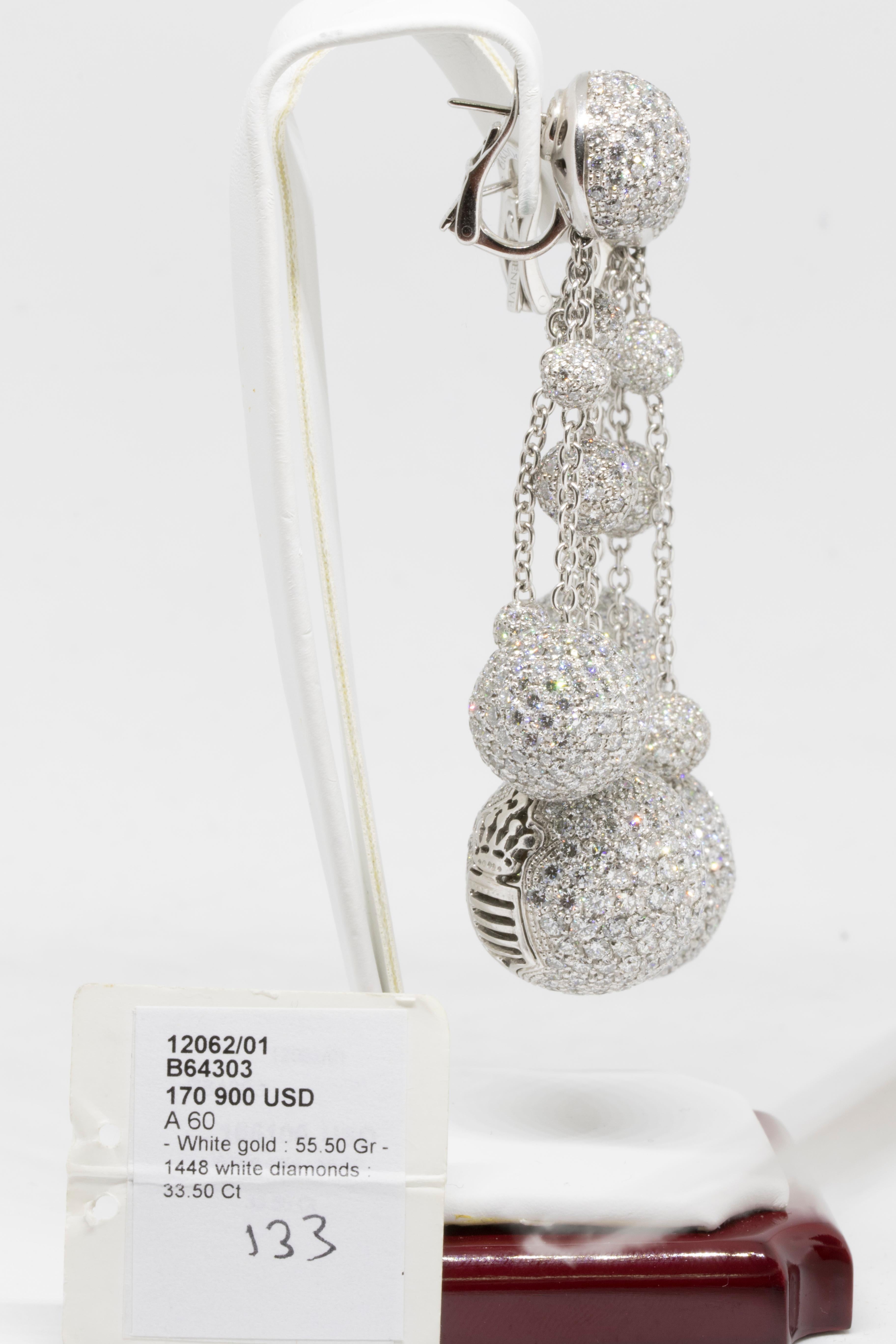 de GRISOGONO Jewelry Boule Collection Earrings w/ White Gold In New Condition For Sale In New York, NY