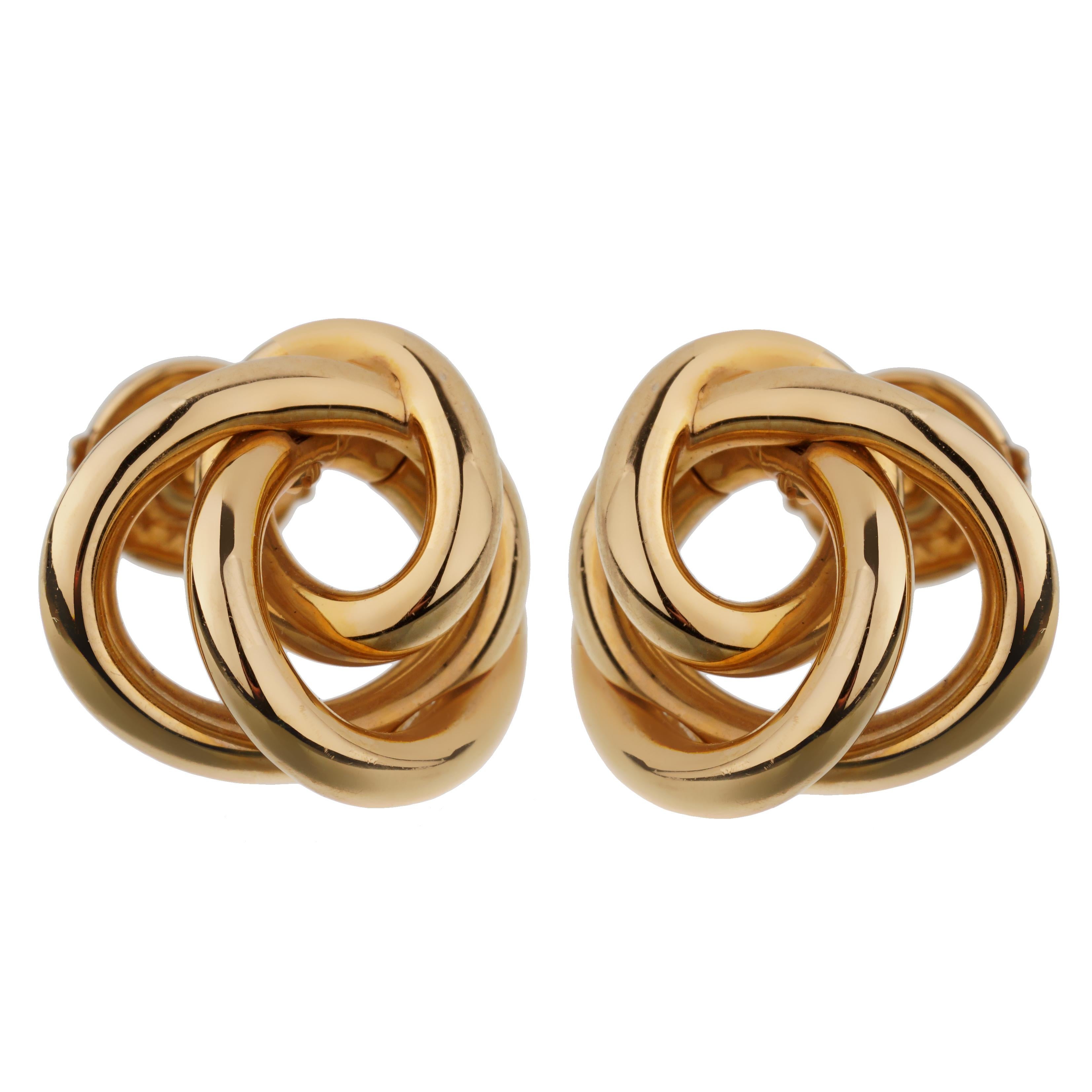 rose gold knot earrings