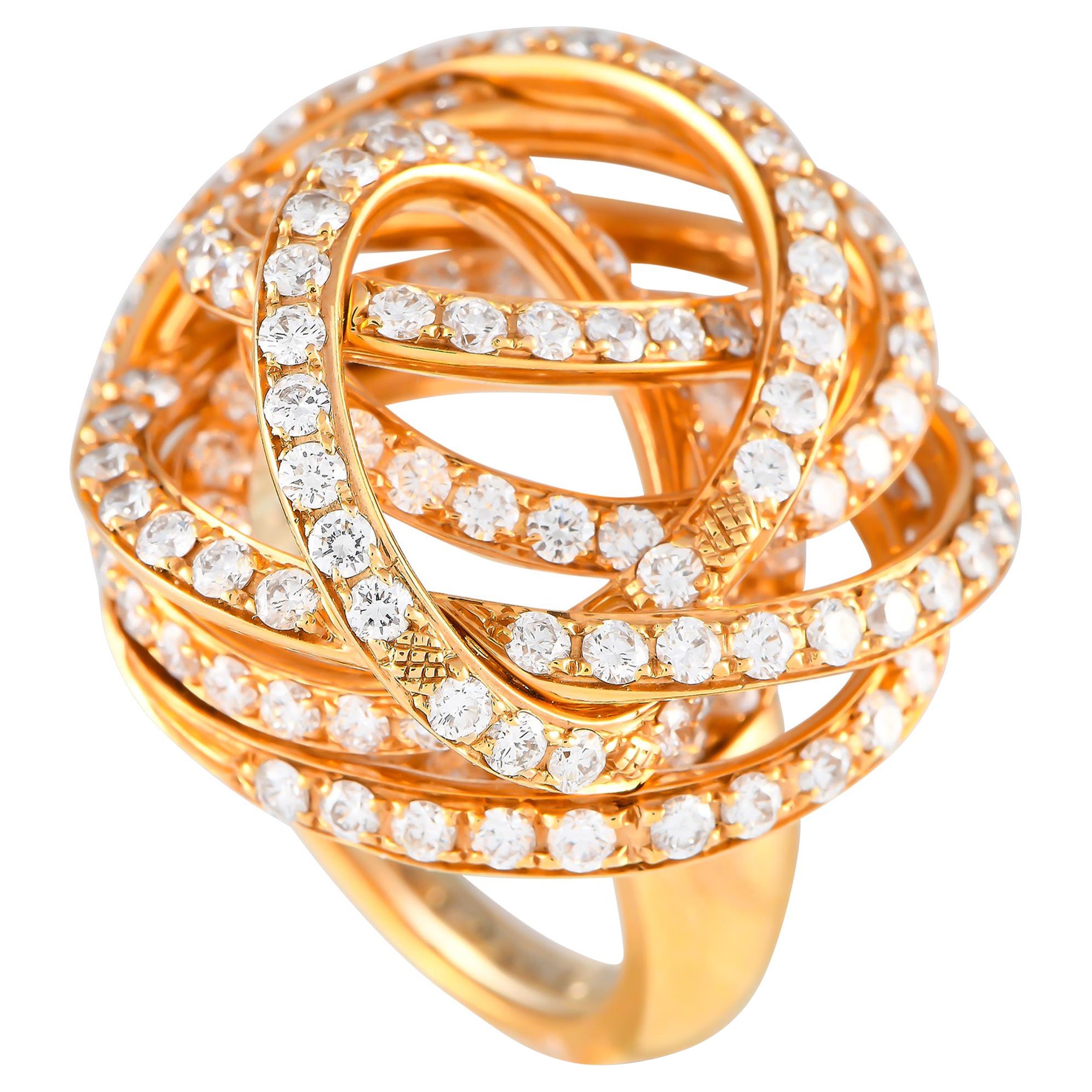 Cocktailring von Grisogono Matassa aus 18 Karat Roségold mit 3,25 Karat Diamanten