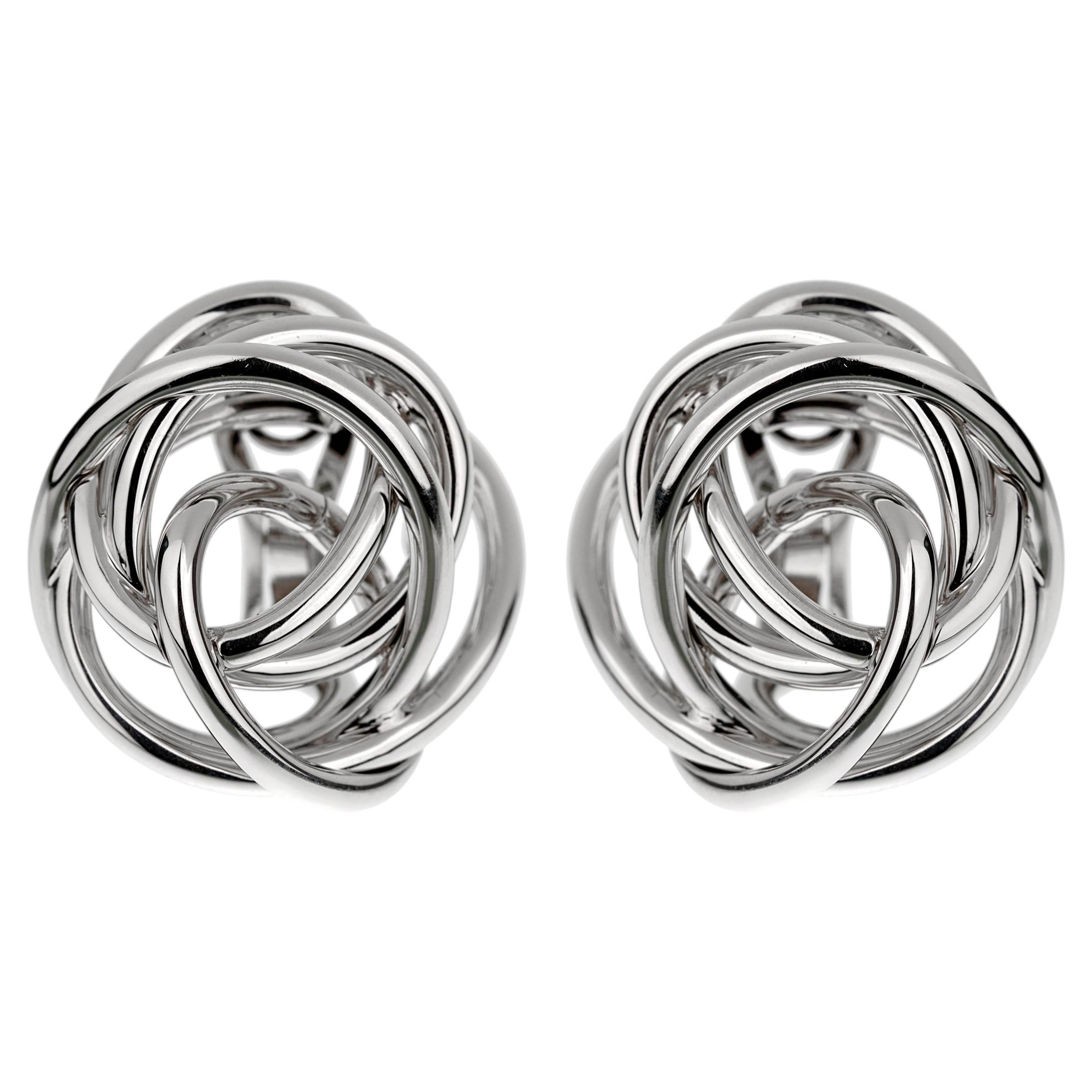 De GRISOGONO Boucles d'oreilles Matassa en or blanc 18k en vente