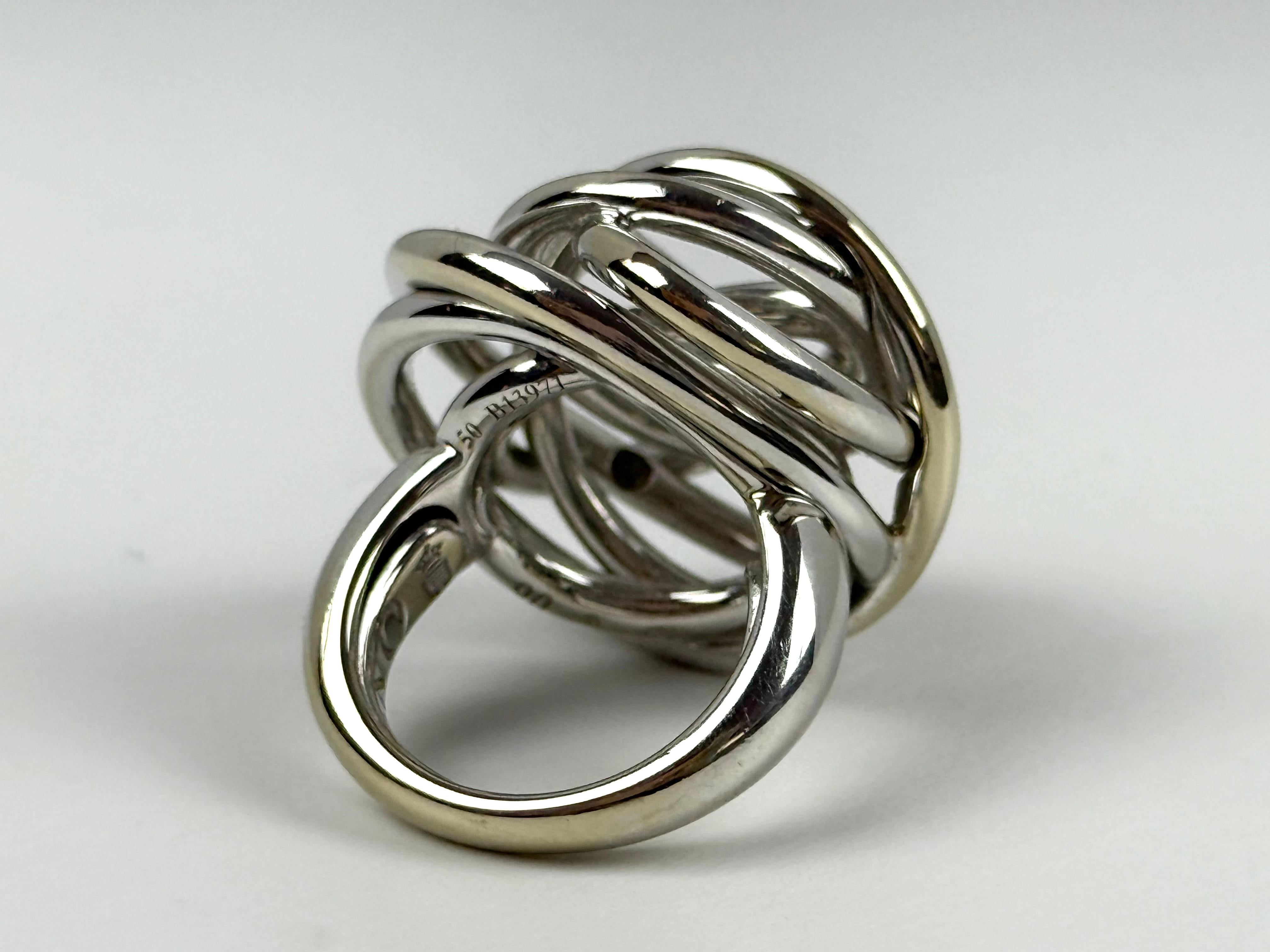 De Grisogono Anillo Flor Matassa Oro Blanco 18k en venta 2