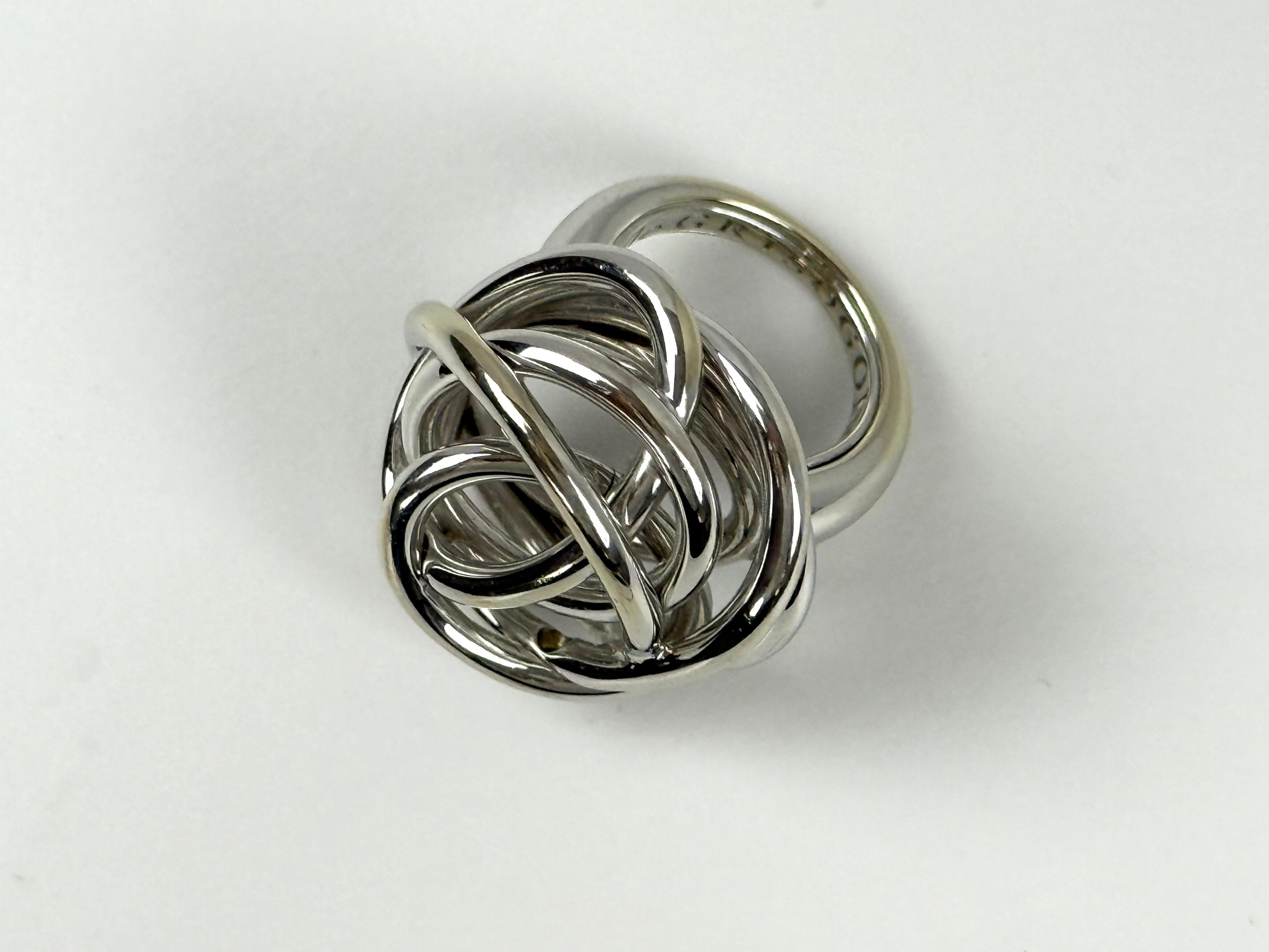 De Grisogono Anillo Flor Matassa Oro Blanco 18k en venta 4