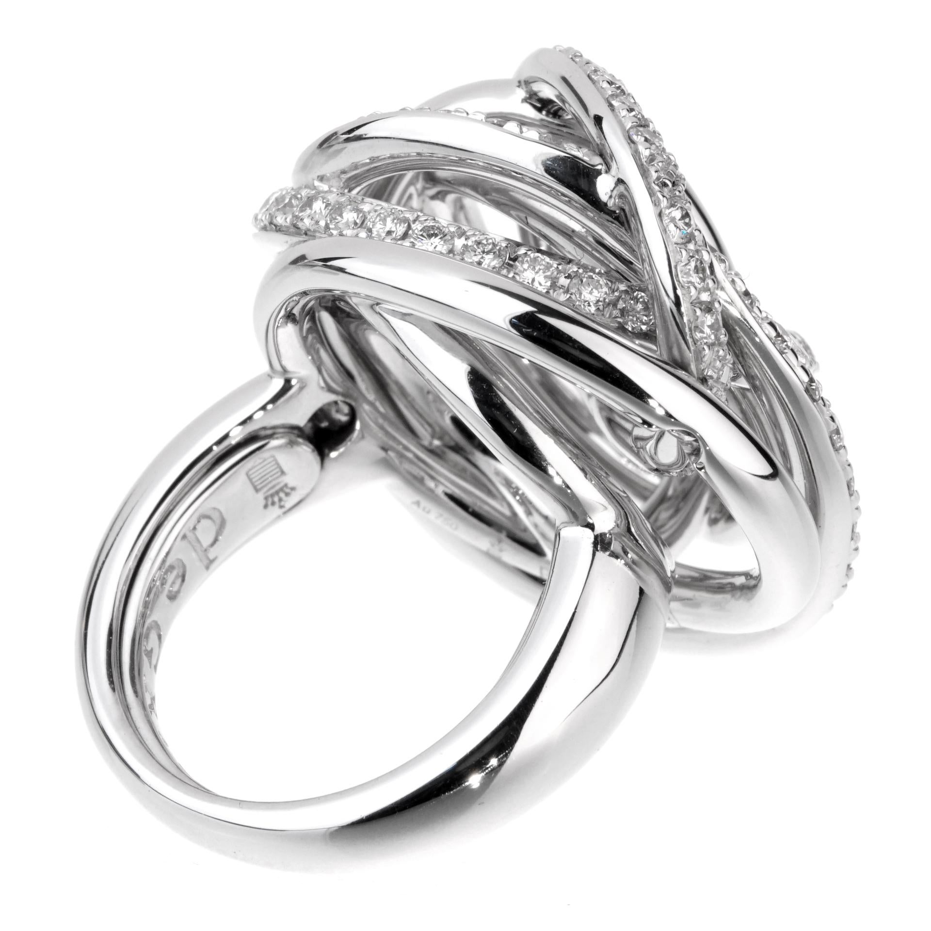 De Grisogono Matassa White Gold Diamond Ring In New Condition In Feasterville, PA