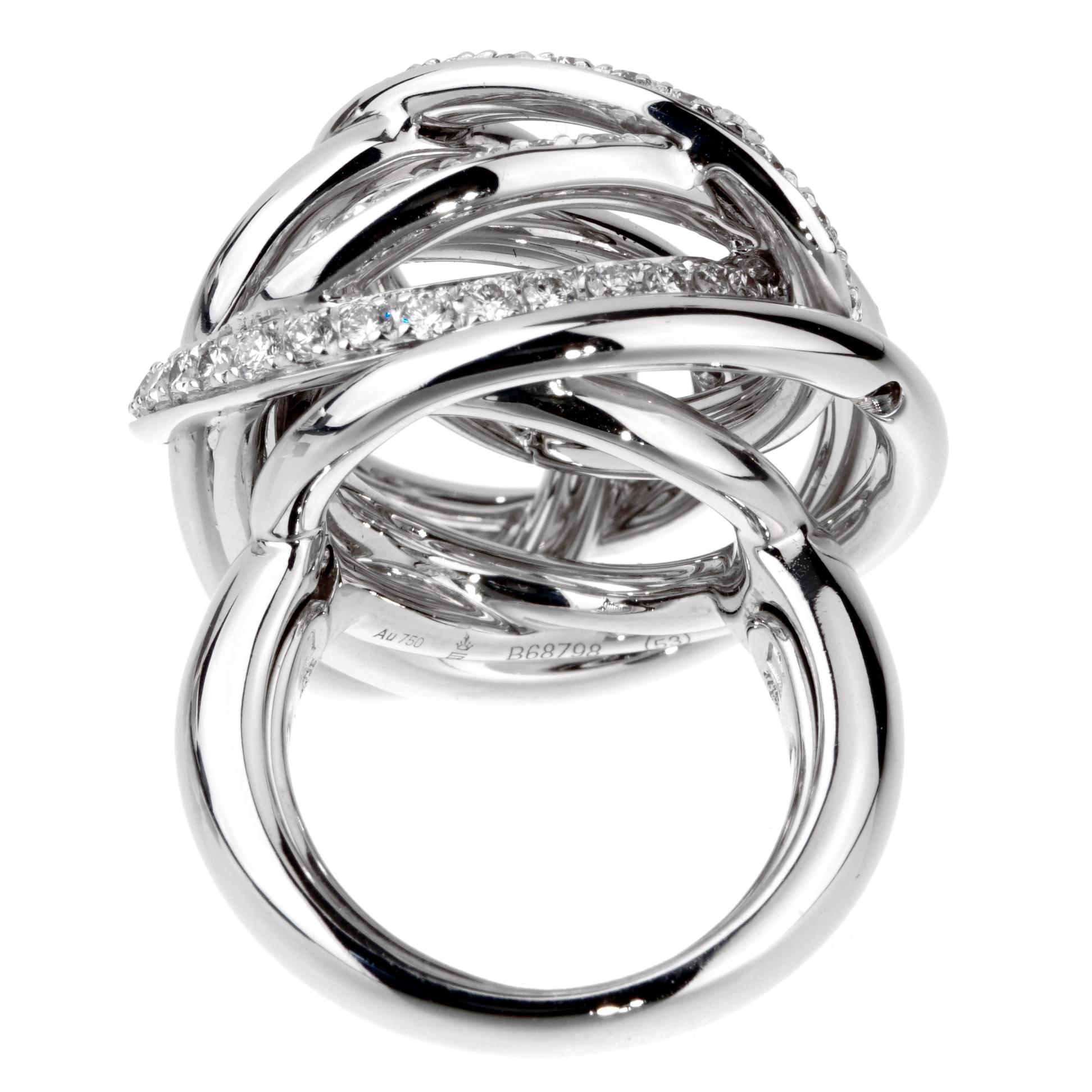 Women's or Men's De Grisogono Matassa White Gold Diamond Ring
