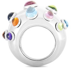 de Grisogono Melagrama 18 Karat White Gold Amethyst, Peridot, Topaz and Garnet