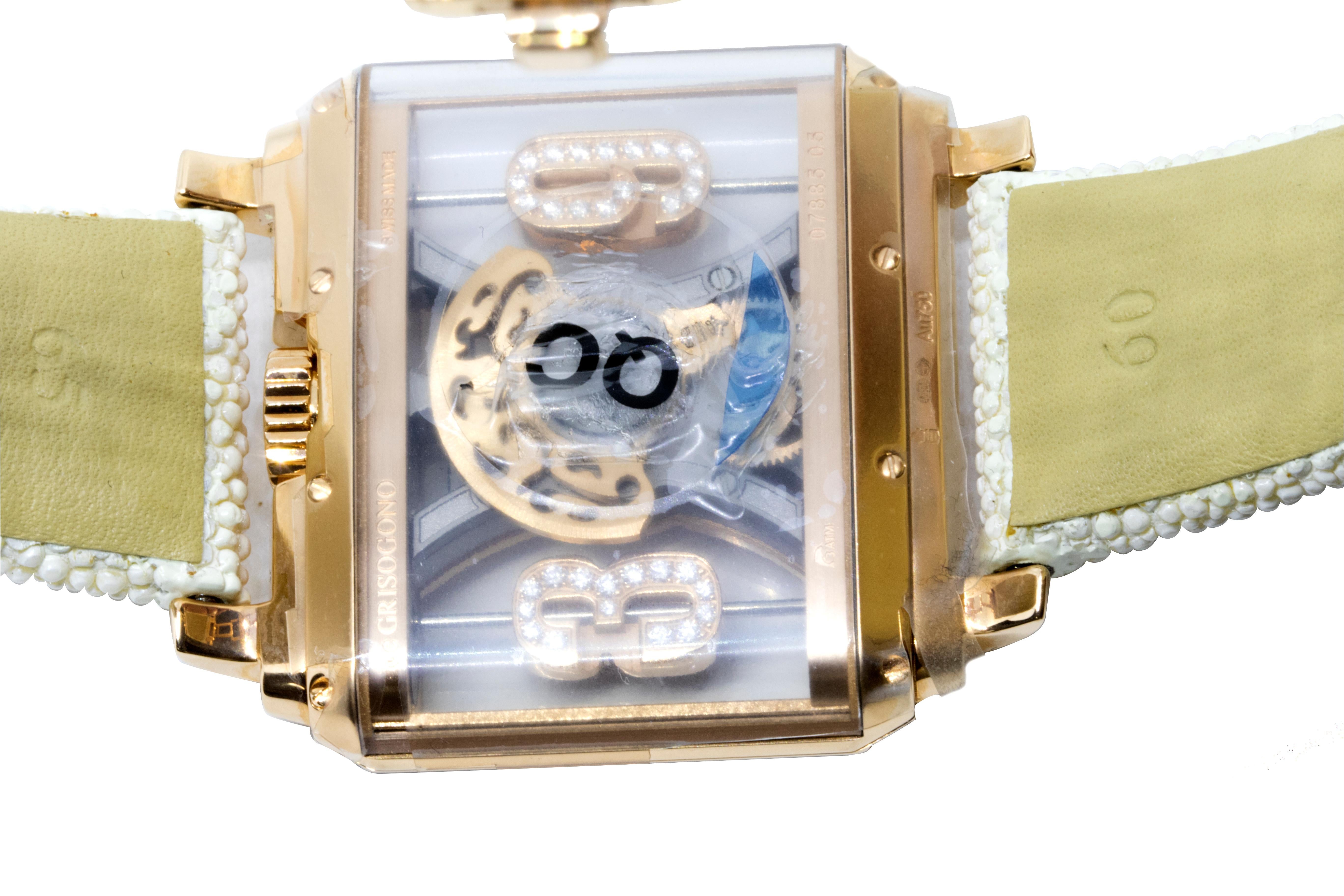 de GRISOGONO New Retro W G S01 In New Condition For Sale In New York, NY