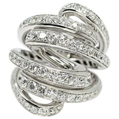 De Grisogono Nouvelle Vortice Collection Anillo de cóctel de diamantes de 18 quilates