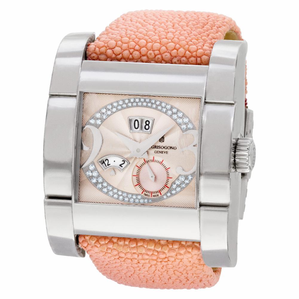 De Grisogono Novecento  Reference #: NO3. Womens Automatic Self Wind Watch Stainless Steel Pink 36 MM. Verified and Certified by WatchFacts. 1 year warranty offered by WatchFacts.
