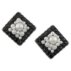 De Grisogono Pearl Diamond Button Earrings