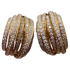 de GRISOGONO Pink Gold 376 White Diamond Earrings