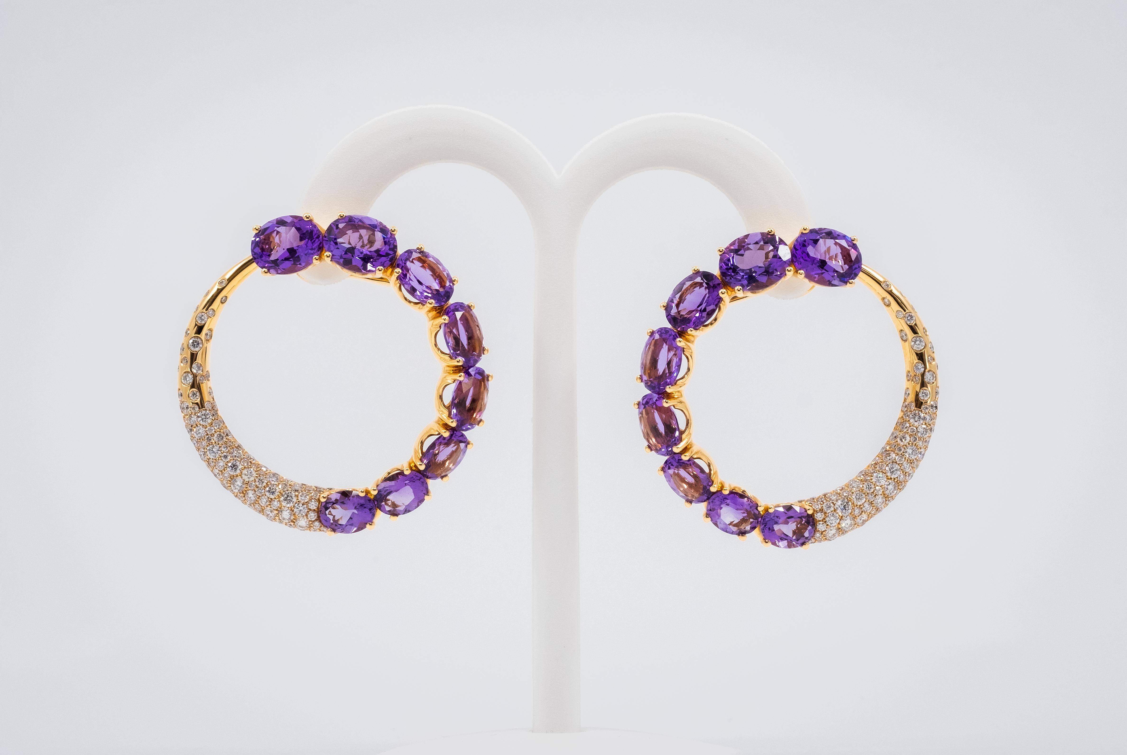 de GRISOGONO Amethyst-Ohrringe aus Roségold im Zustand „Neu“ im Angebot in New York, NY