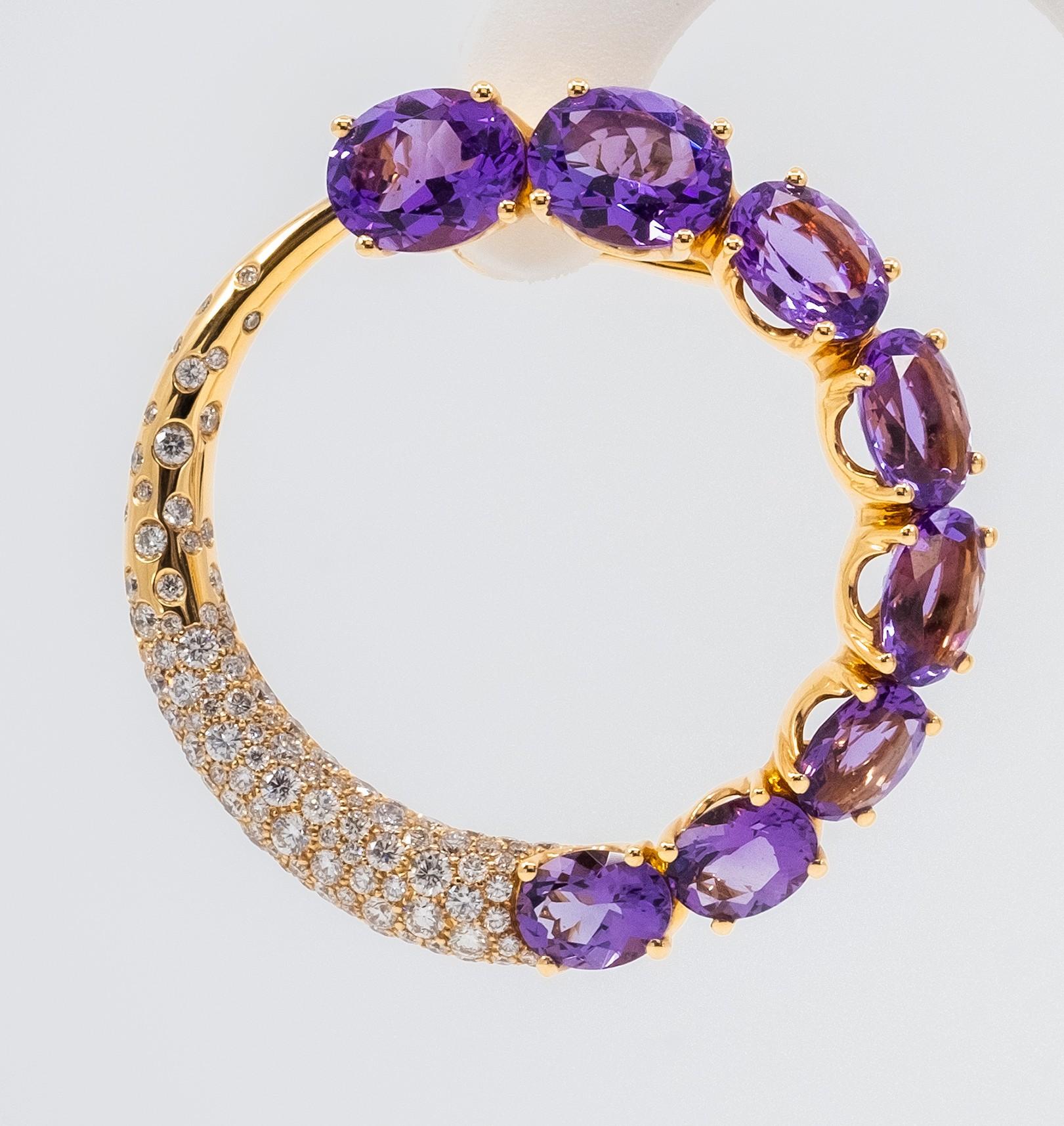 de GRISOGONO Amethyst-Ohrringe aus Roségold Damen im Angebot