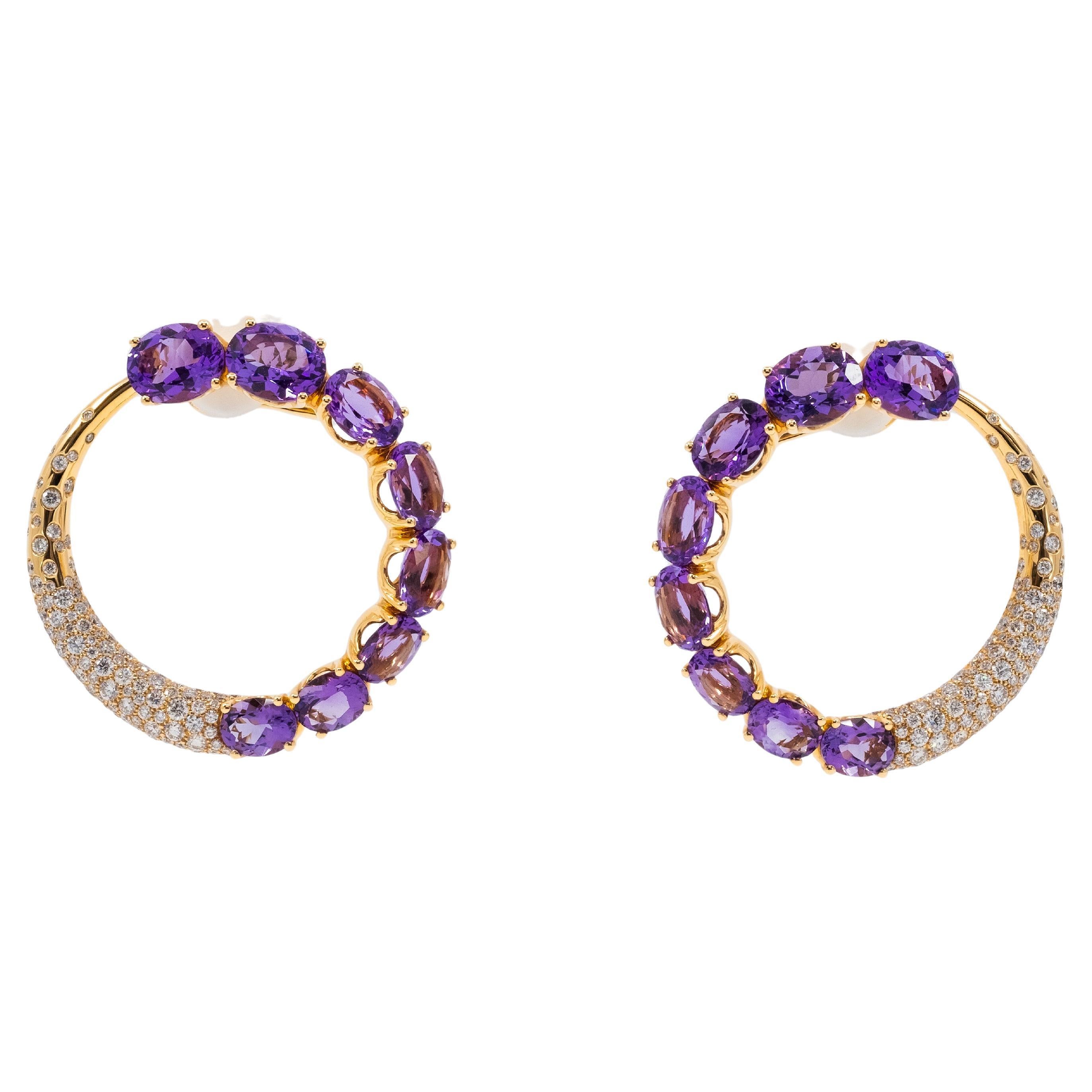 de GRISOGONO Pink Gold Amethyst Earrings