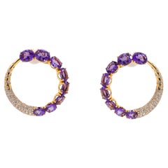 Pendientes de amatista de oro rosa de GRISOGONO