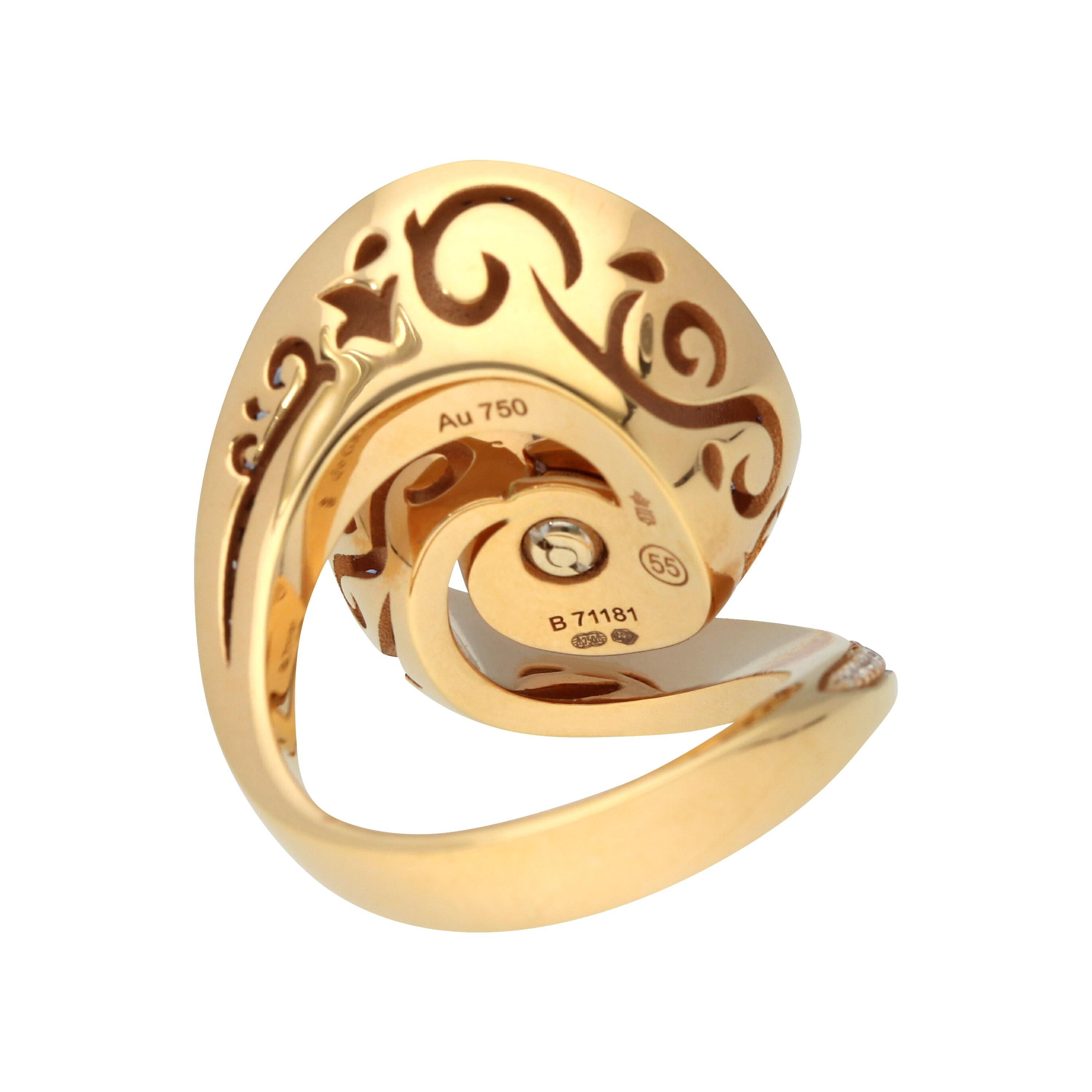 Women's de GRISOGONO Pink Gold Diamonds Sapphires Amethysts Cocktail Ring