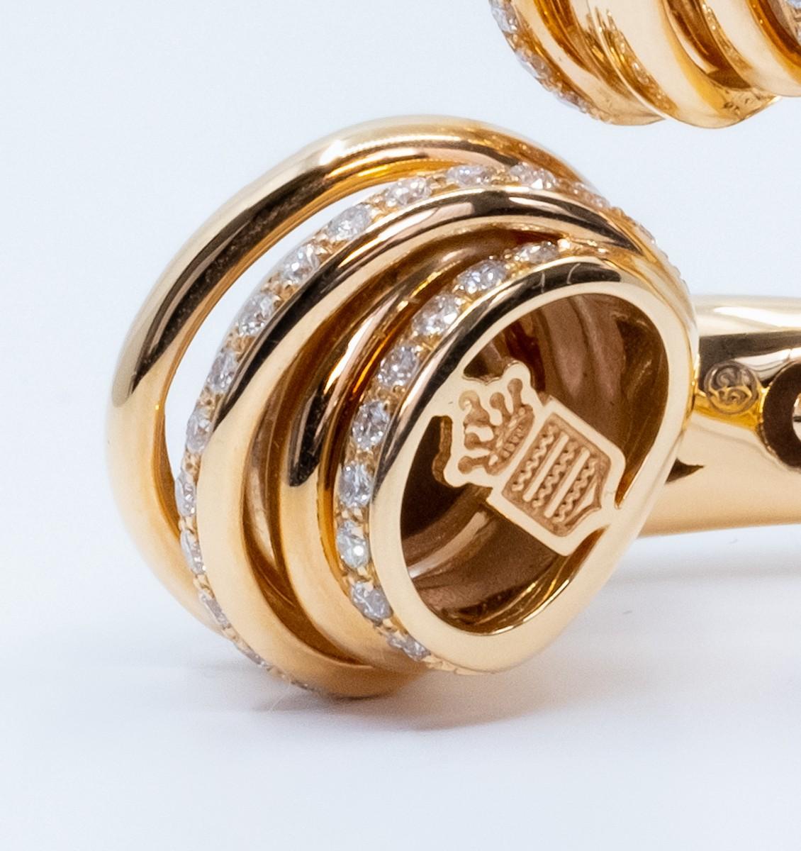 de GRISOGONO Bague en or rose et diamants blancs Unisexe en vente