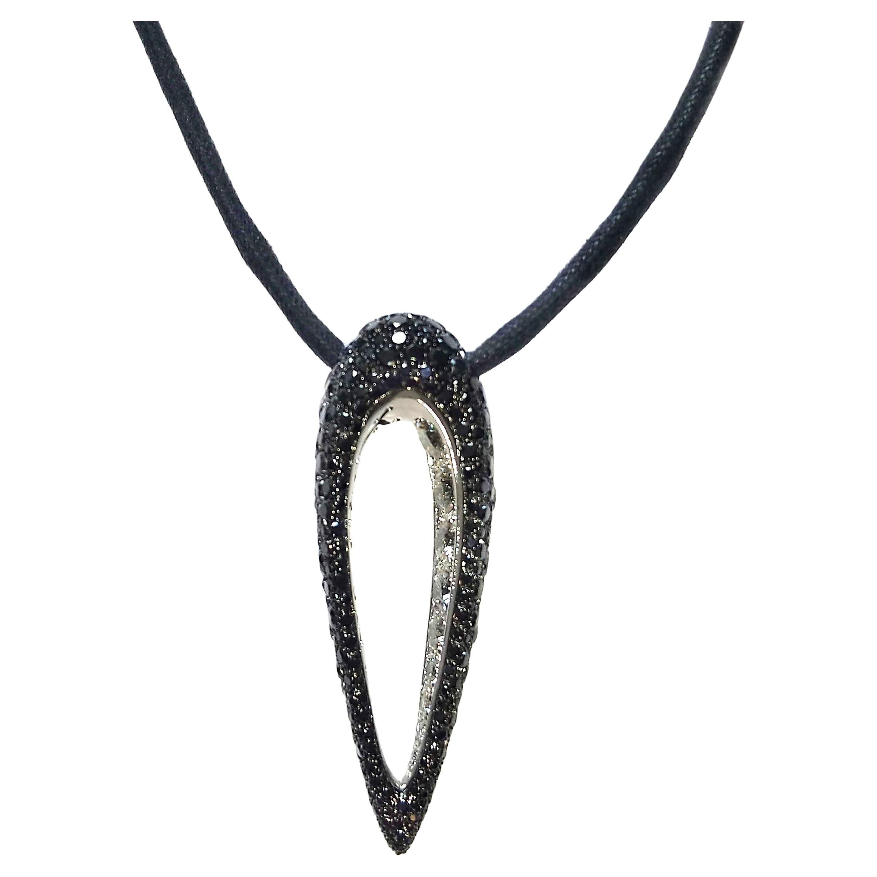 De Grisogono Polina Pendant with Blackened Gold and Diamonds, 91602/09 For Sale