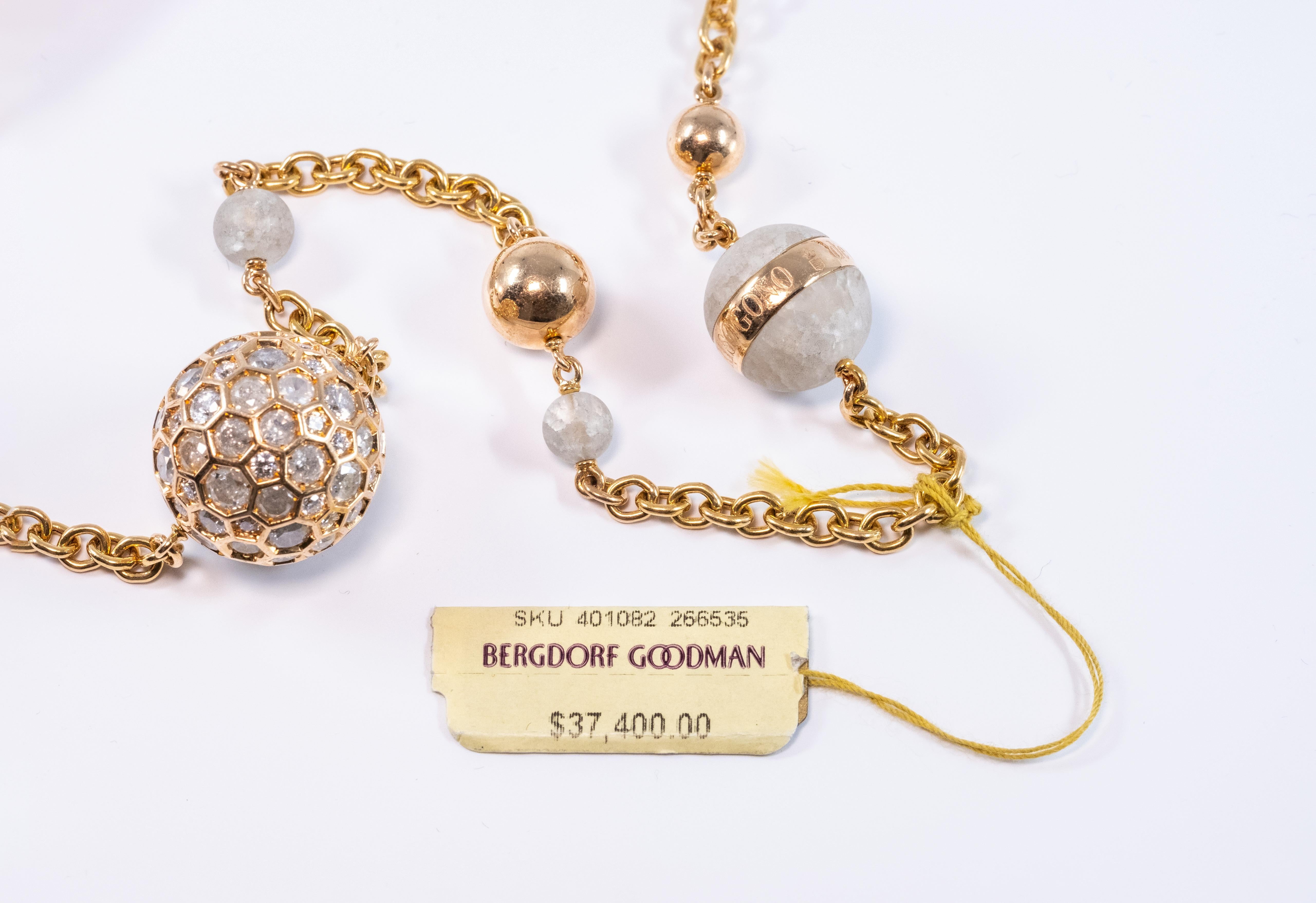 de GRISOGONO Collana di cristalli di rocca in oro rosa In condizioni Nuovo in vendita a New York, NY