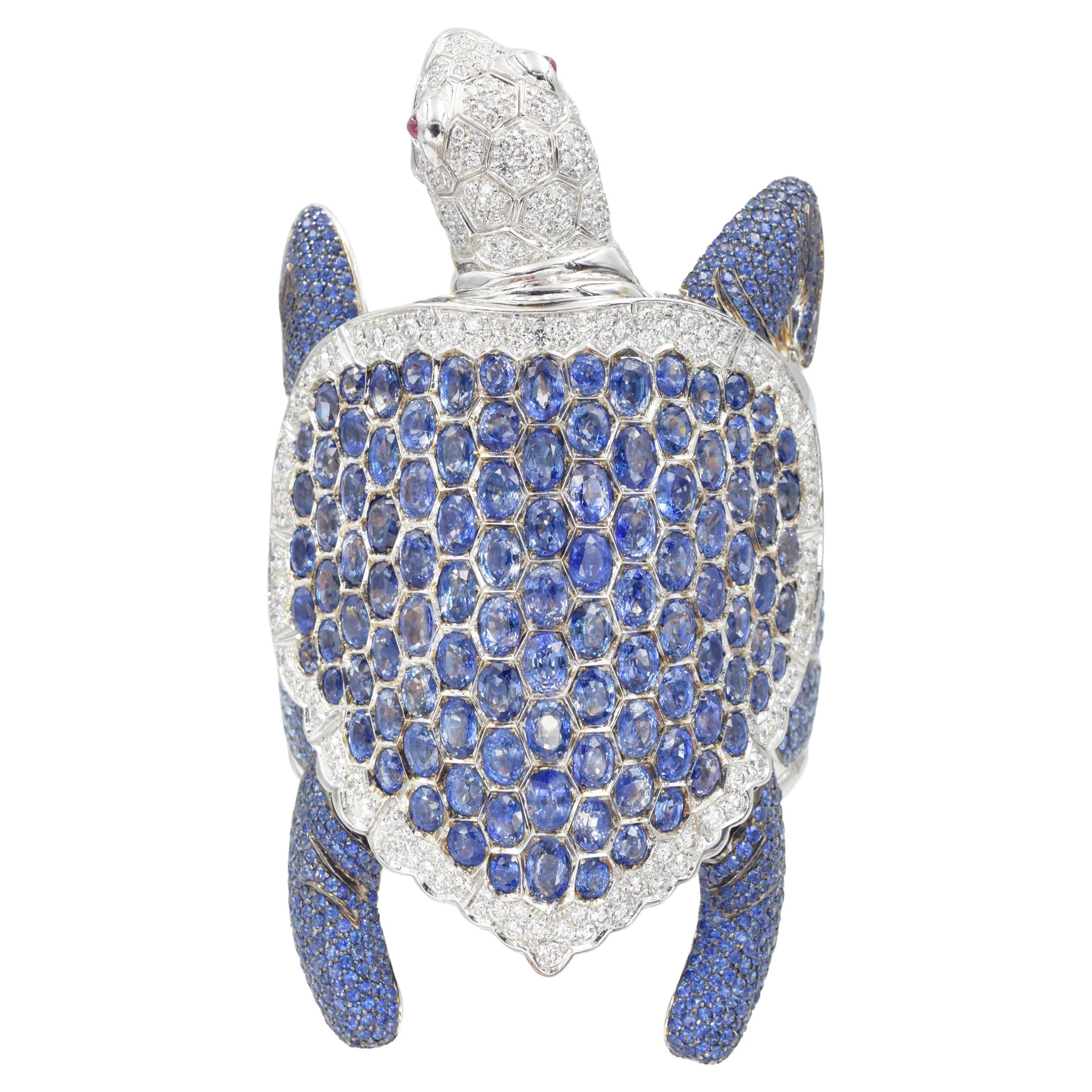 De Grisogono Sapphire and Diamond "Turtle" bracelet. For Sale