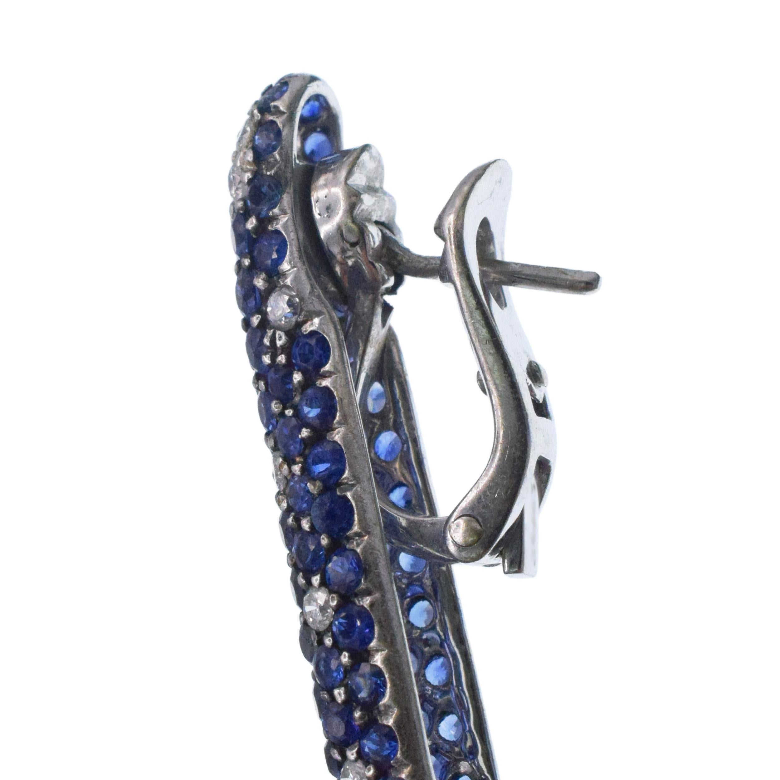 De Grisogono Sapphire & Diamond Knot Drop Earrings For Sale 4