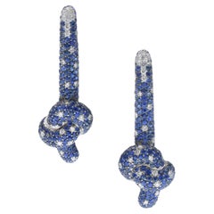 Pendientes Nudo Zafiro y Diamantes De Grisogono