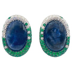 Ohrringe von Grisogono mit Saphiren, Smaragden und Diamanten