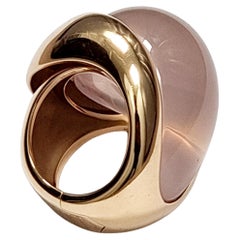 DE GRISOGONO SENSUALE anillo de cóctel de oro y cuarzo rosa de 79 cts 2012