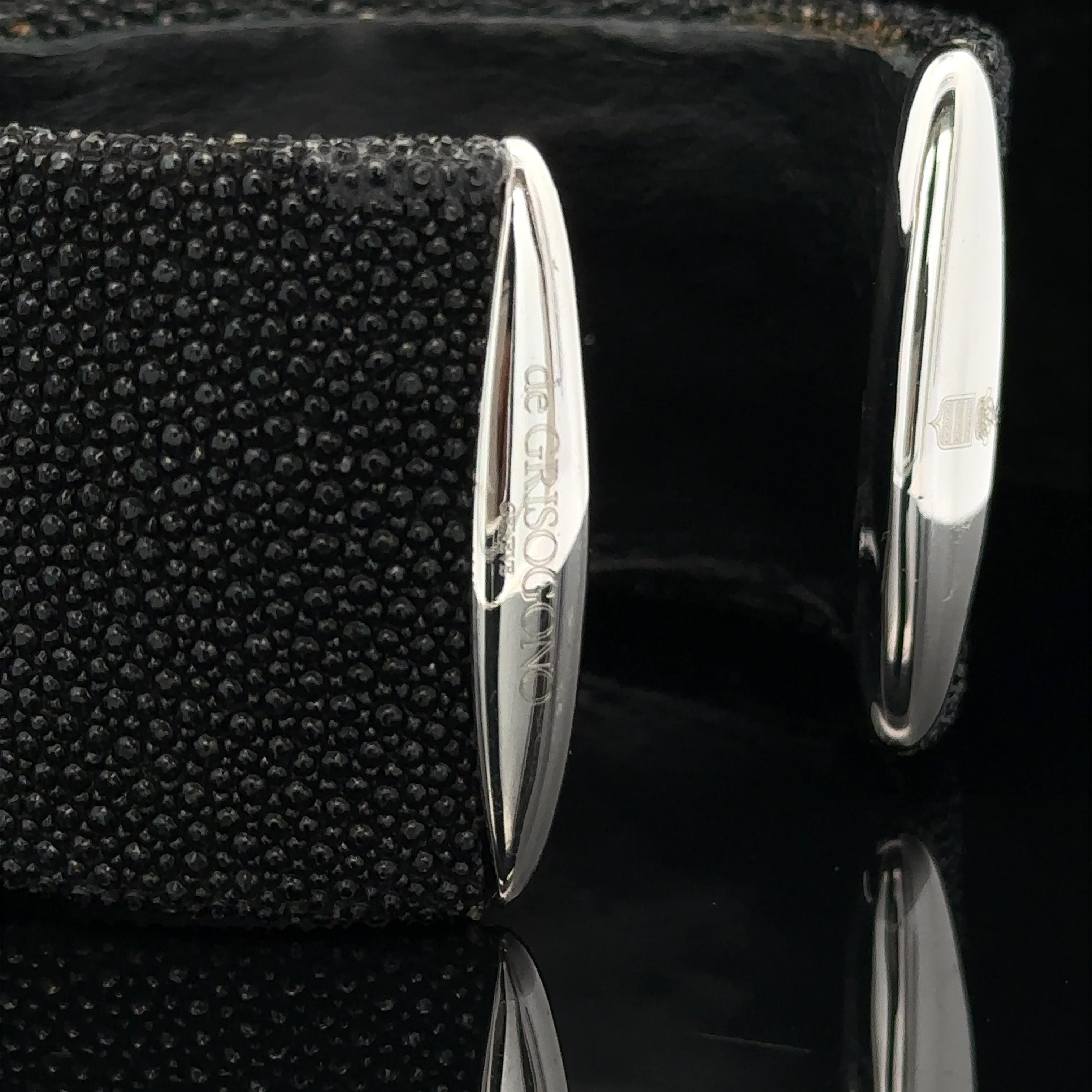 De GRISOGONO Polsino in pelle di razza con diamanti bianchi e neri in oro 18 carati in vendita 7