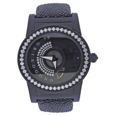 De Grisogono Tondo by Night Black Fiberglass Diamond Watch 005803 11