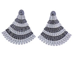De Grisogono Ventaglio White Gold 18.4 Carat Diamond Earrings