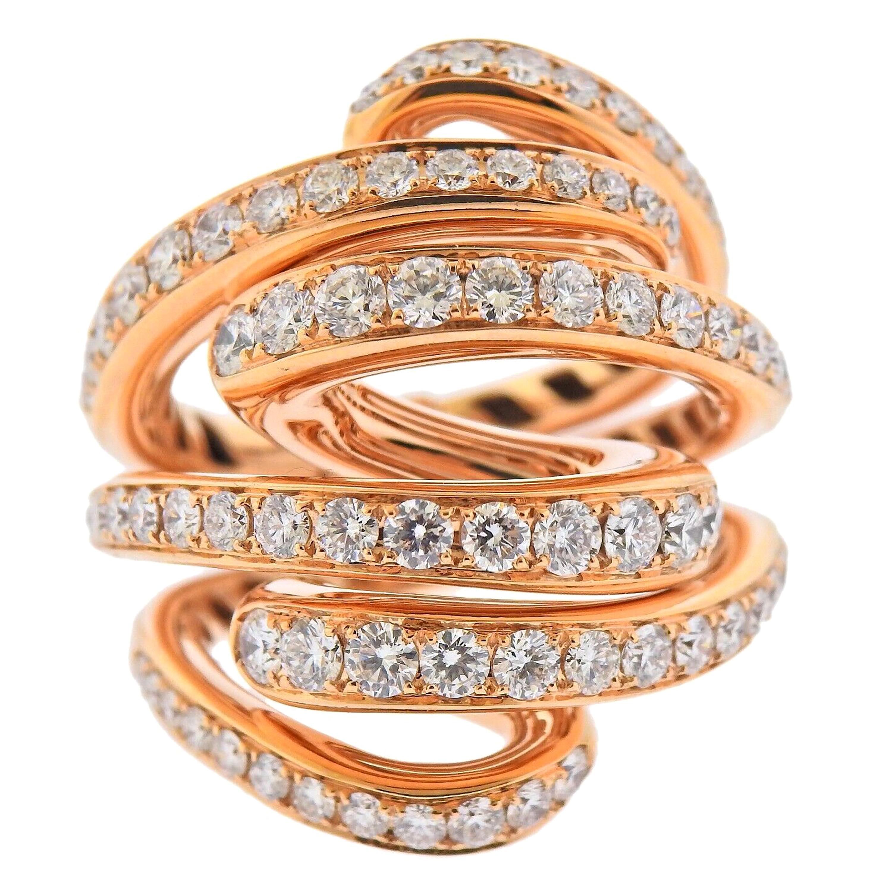 De Grisogono Vortice 4.45 Carat Diamond Gold Ring