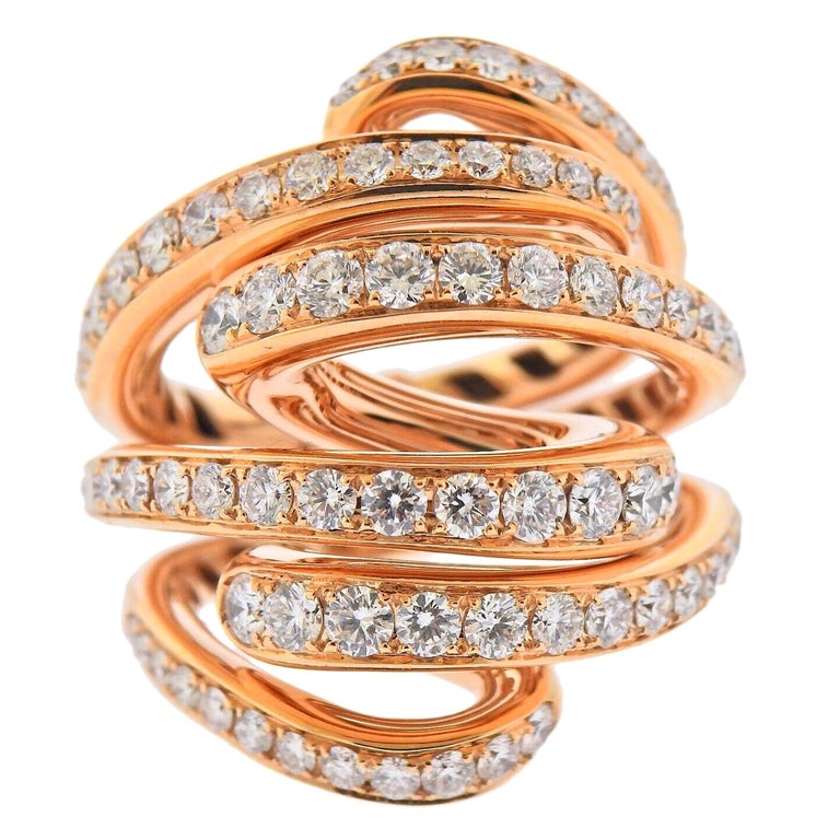 De Grisogono Vortice 4.45 Carat Diamond Gold Ring at 1stDibs | de ...