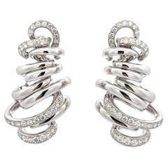 De Grisogono, boucles d'oreilles Vortice en or blanc 18 carats et diamants