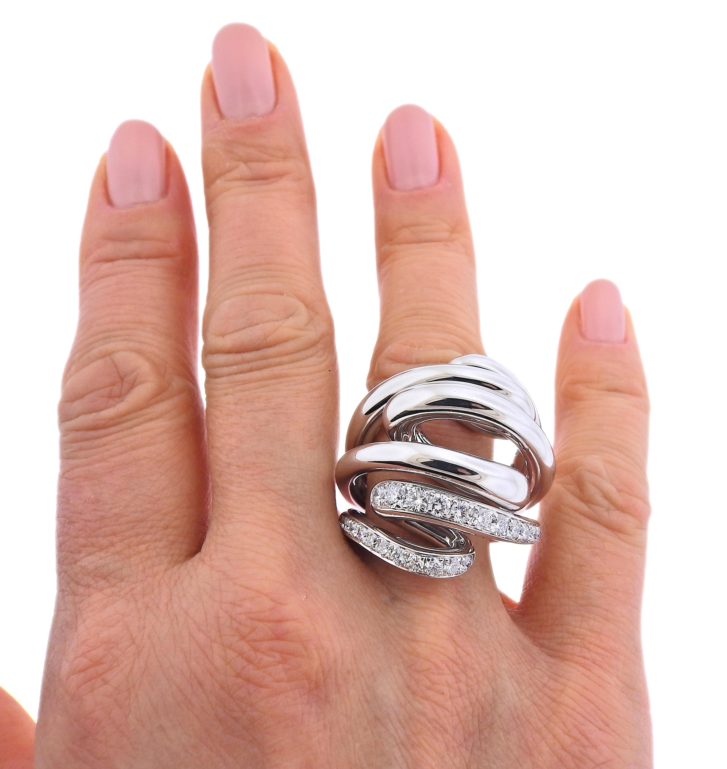 de Grisogono Vortice Diamantring aus Weißgold Damen