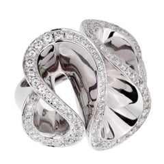 De Grisogono White Gold Diamond Zigana Cocktail Ring