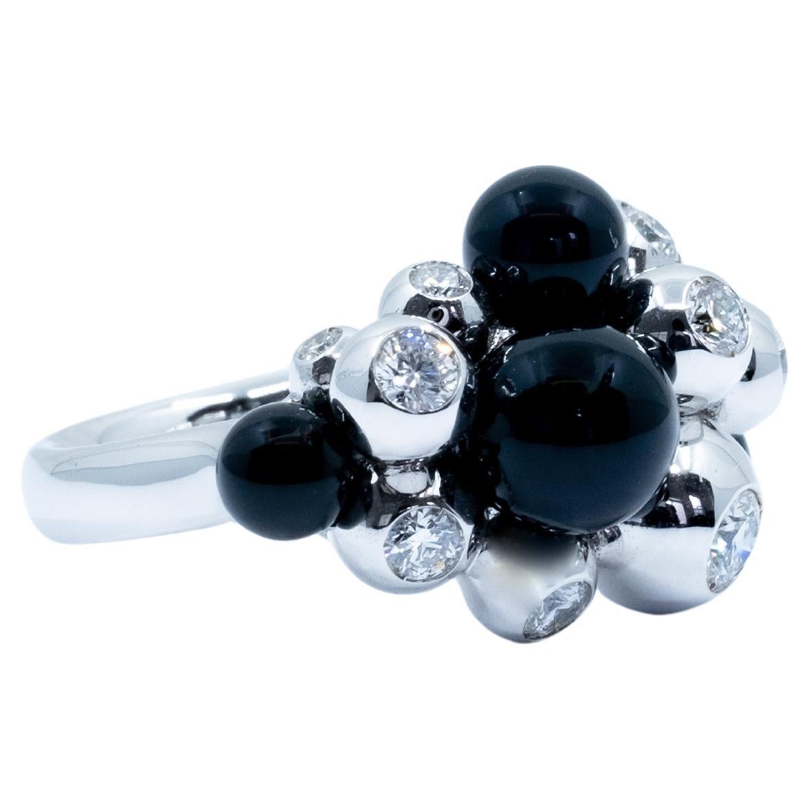 de GRISOGONO Bague Ball and Ball en or blanc et onyx en vente