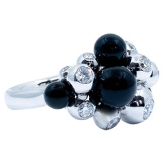 de GRISOGONO Bague Ball and Ball en or blanc et onyx